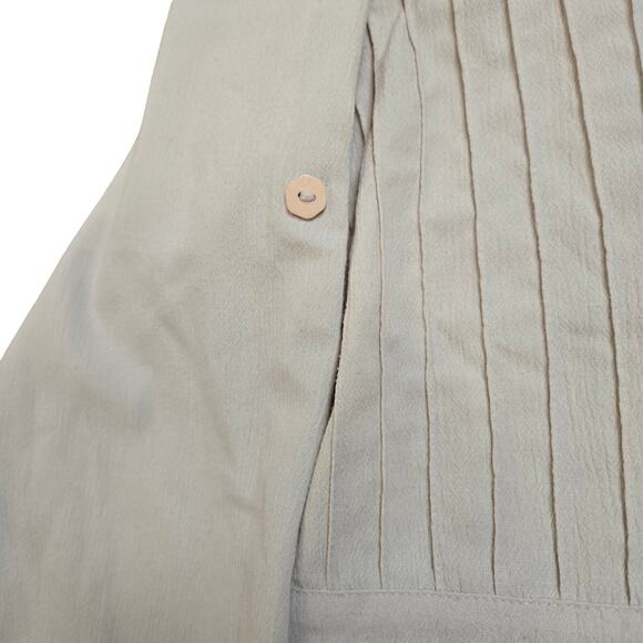 Blast Womens Casual Button up 3/4 Slv Embellished Pin Tucks Collard Blouse SZ 2X - Picture 4 of 8